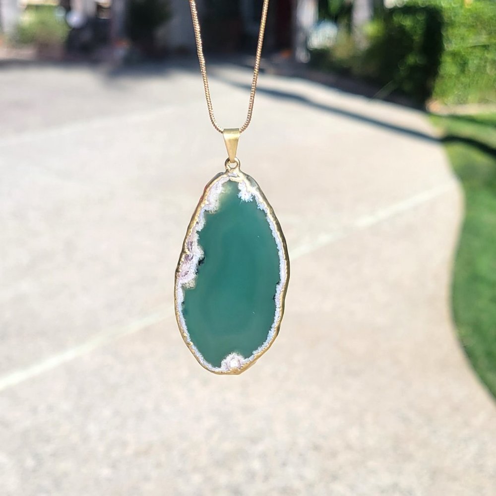 Green Agate Pendant